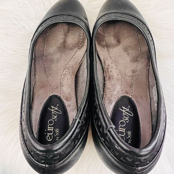 Euro Soft by Sofft Enid Black Vegan Leather Soft Soled Slip on Comfort Shoes 7M - Picture 6 of 8